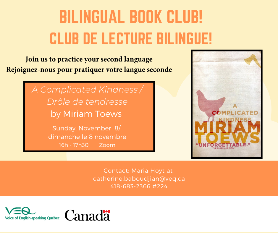 Bilingual Book Club - Club de lecture bilingue @ Virtual meeting via Zoom