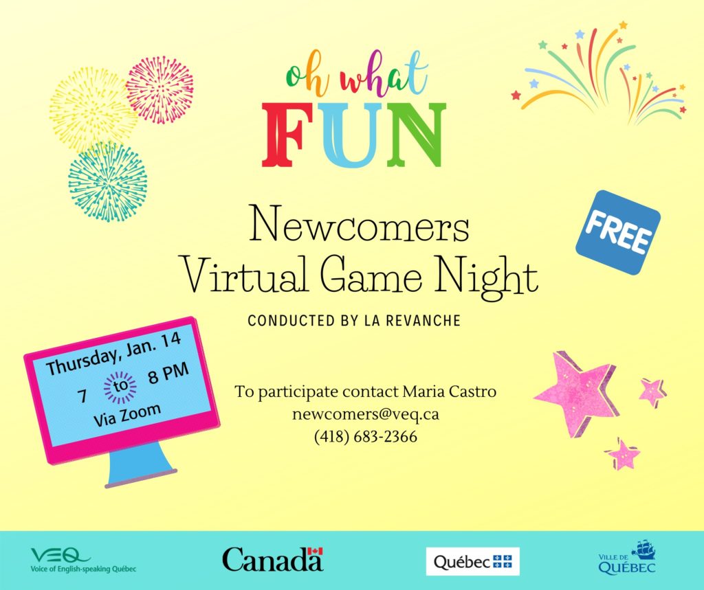 Virtual Game Night, conducted by La Revanche @ Via Zoom