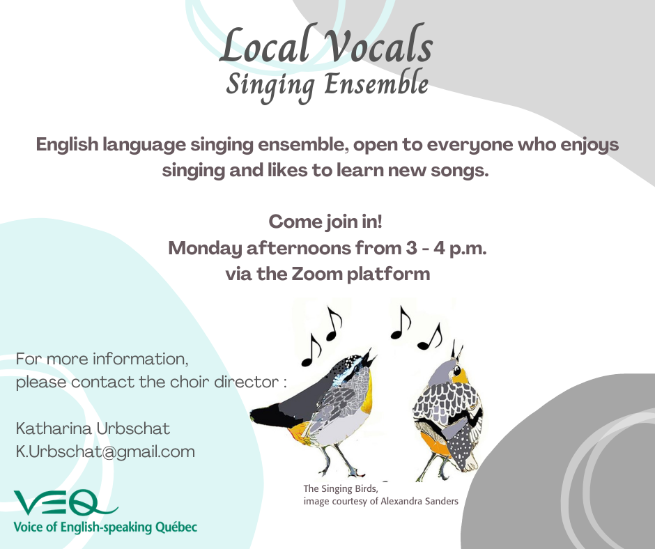 Local Vocals Singing Ensemble @ Zoom