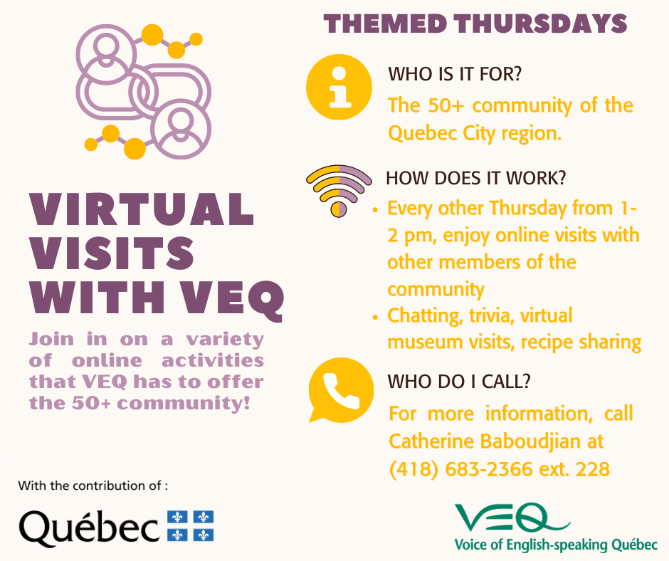 Virtual Visits with VEQ: Themed Thursdays @ Virtual using the platform Google Duo