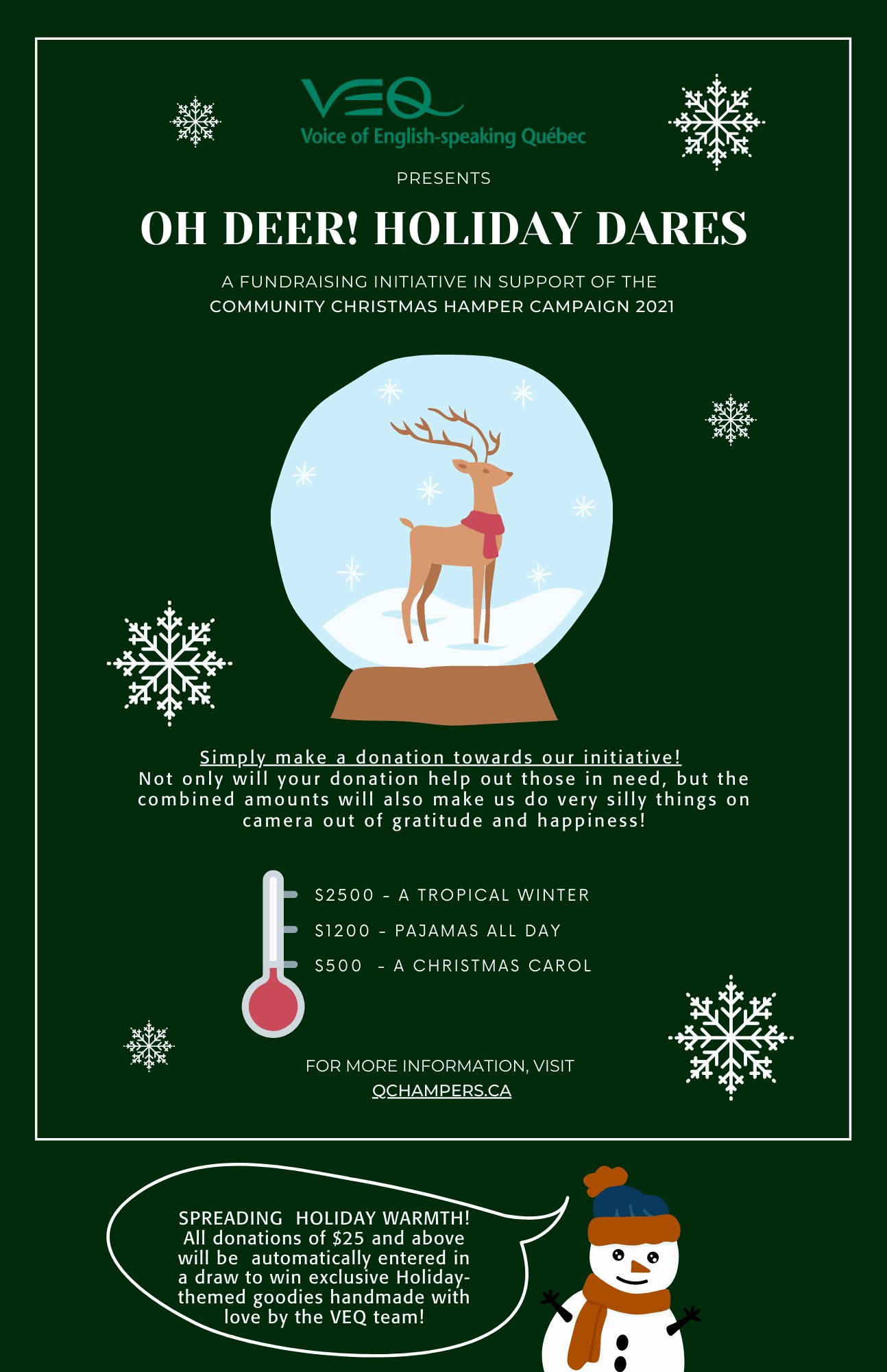 Oh Deer! Holiday Dares - Draw Date