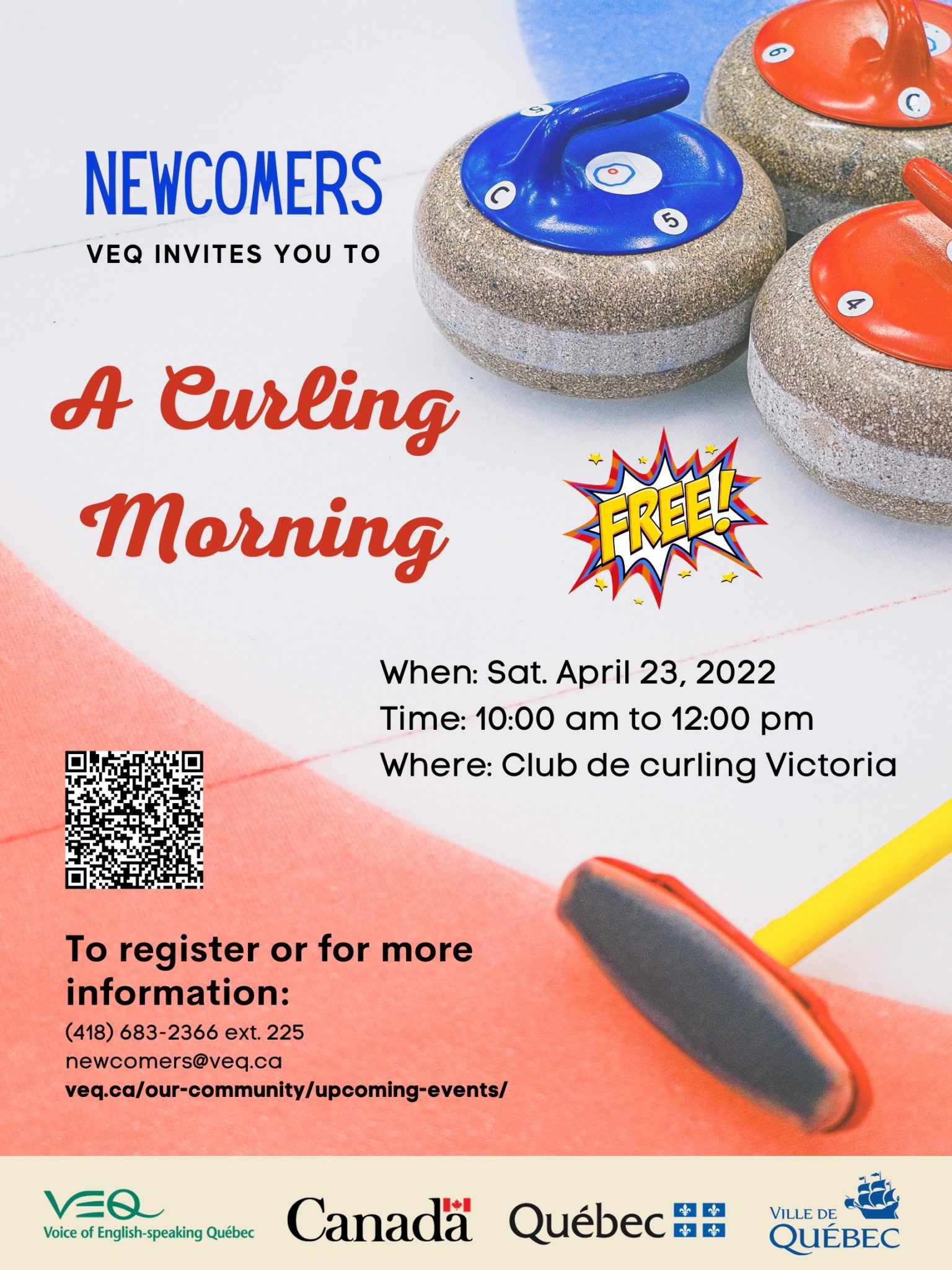 A Curling Morning (Newcomers Event) ***NEW DATE*** @ Club de Curling Victoria