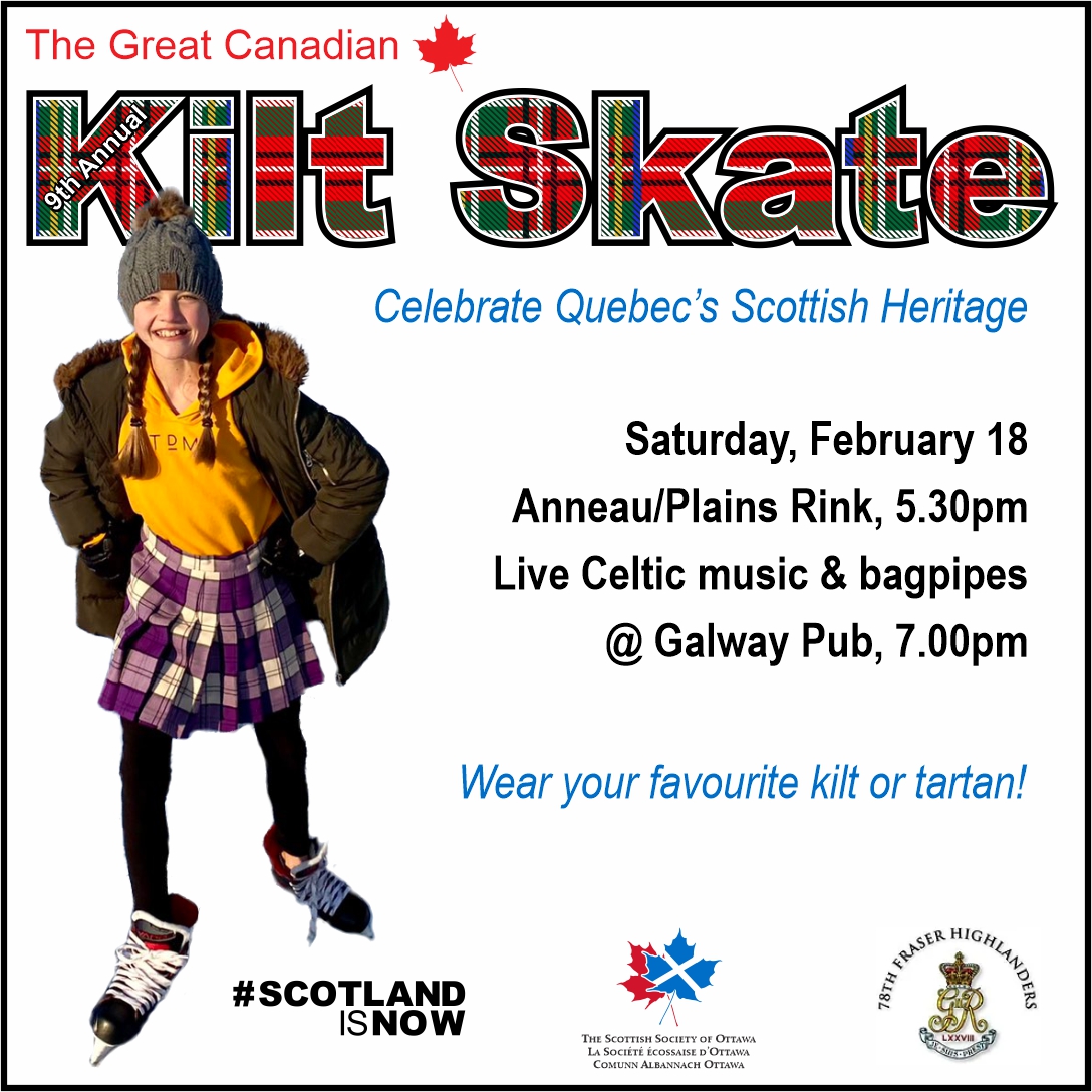Quebec City Kilt Skate @ Anneau Rink on the historic Plains of Abraham