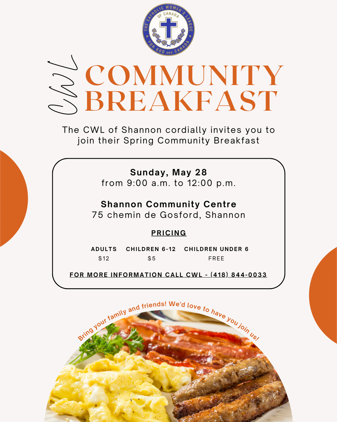 CWL Community Breakfast (Shannon) @ Shannon Community Center