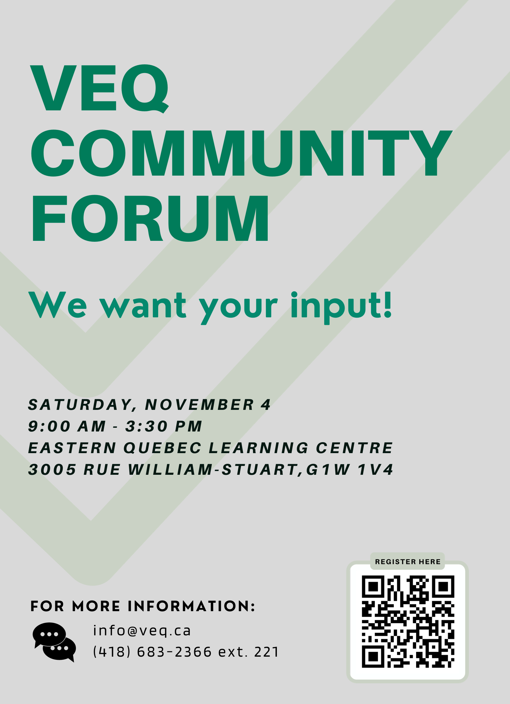 VEQ Community Forum @ Eastern Quebec Learning Centre